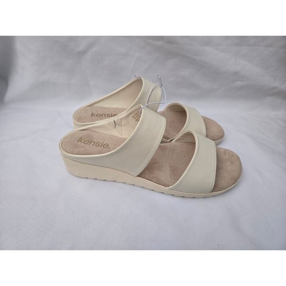 Kensie Endy Comfort Beige Double Strap Slide Sandals Women's Size 9 NEW